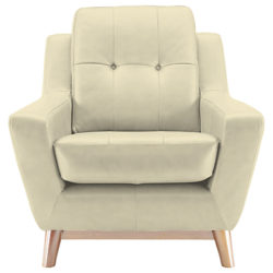 G Plan Vintage The Fifty Three Leather Armchair Capri Chalk